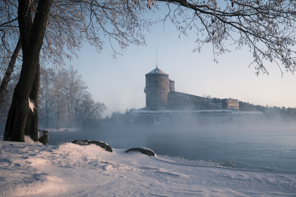 Winter Sunrise at Old Castle,&nbsp;Olavinlinna