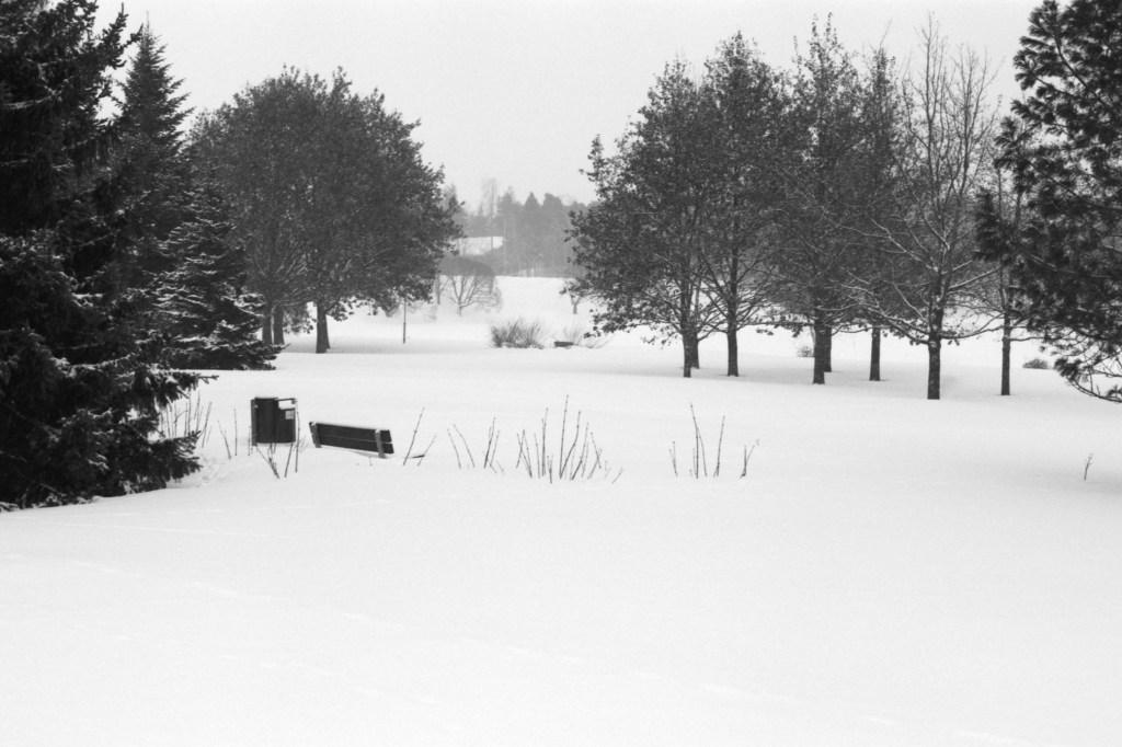 Cloudy Winter Morning and empty&nbsp;Parks.