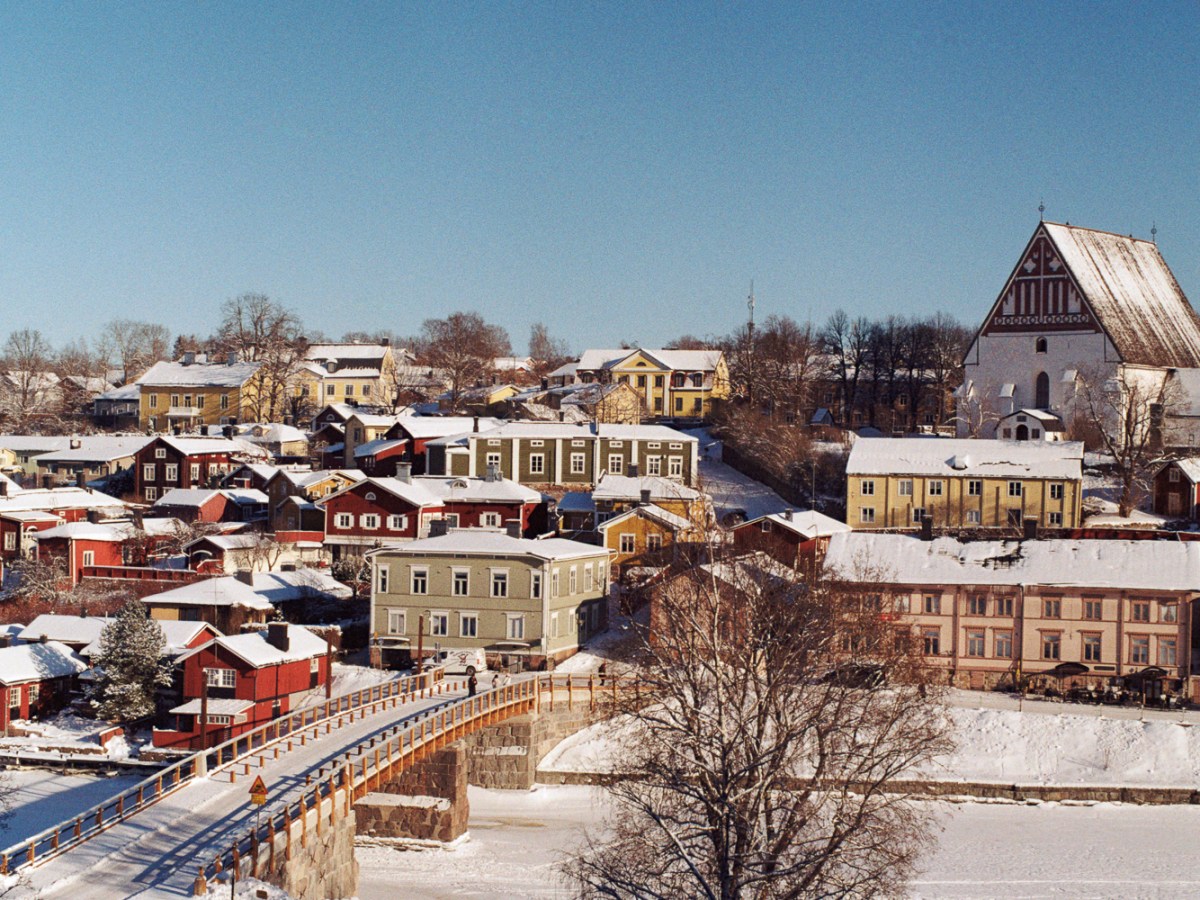 Snowy Day in the Old Town of&nbsp;Porvoo